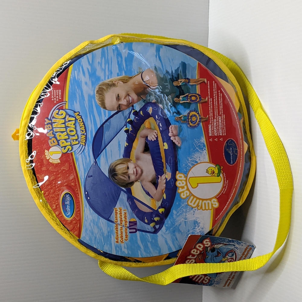 NWT Swimways baby spring float with sun canopy